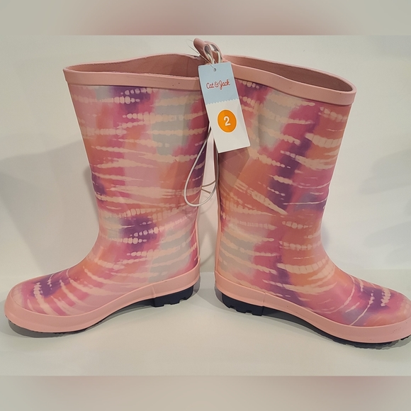 Cat & Jack Girls Pink Alina Rain Boots Size 2 - New Kids | Color: Pink | Size: 2 - Picture 3 of 5